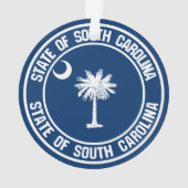South Carolina Round Emblem Ornament (achterkant)