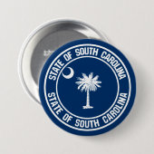 South Carolina Round Emblem Ronde Button 7,6 Cm (Voorkant /achterkant)