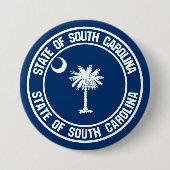South Carolina Round Emblem Ronde Button 7,6 Cm (Voorkant)