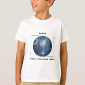 South Carolina SC Born Sports Baseball Kinder T-shirt (Voorkant)