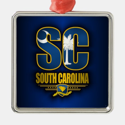 South Carolina (SC) Metalen Ornament (Voorkant)