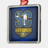 South Carolina (SC) Metalen Ornament (Links)