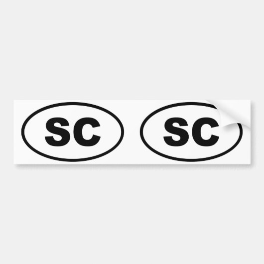 South Carolina SC oval Bumpersticker (Voorkant)