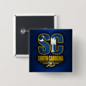South Carolina (SC) Vierkante Button 5,1 Cm (Voorkant /achterkant)