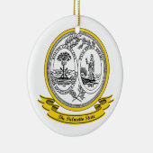 South Carolina Seal Keramisch Ornament (Rechts)