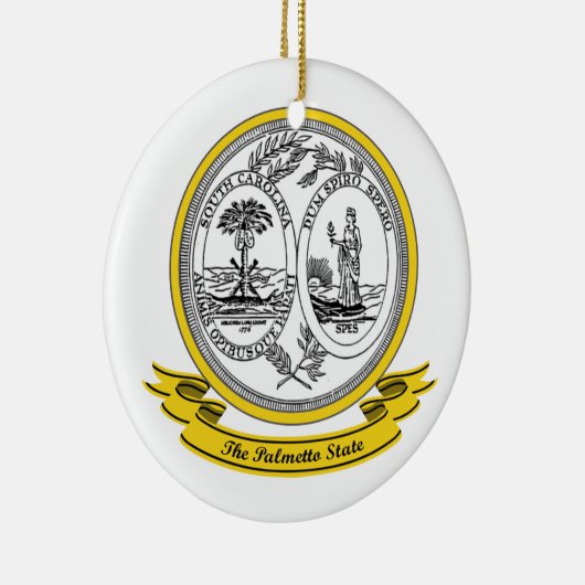 South Carolina Seal Keramisch Ornament (Rechts)