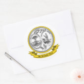 South Carolina Seal Ronde Sticker (Envelop)