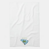 South Carolina staat palmboom gepersonaliseerde po Theedoek (Verticaal)