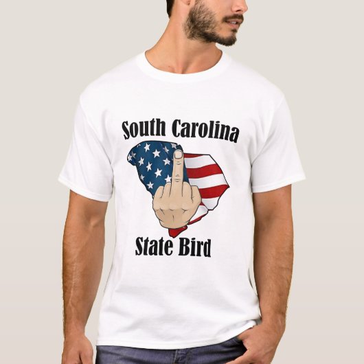 South Carolina staat vogel t-shirt middelvinger (Voorkant)