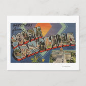 South Carolina (State Capital/Flower) Briefkaart (Voorkant)