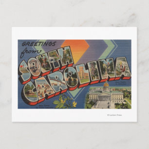 South Carolina (State Capital/Flower) Briefkaart