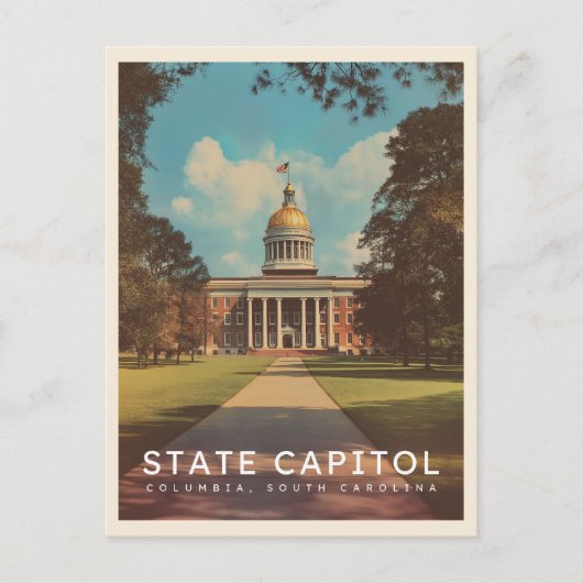South Carolina State Capitol Columbia Briefkaart (Voorkant)