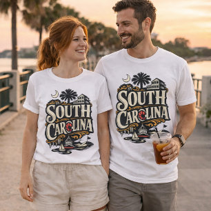 South Carolina State Erfgoed Laagland Kuststreek T-shirt