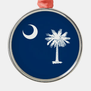 South Carolina State Flag Blue Metalen Ornament