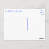 South Carolina State Flag Blue Palm Post Card Briefkaart (Achterkant)