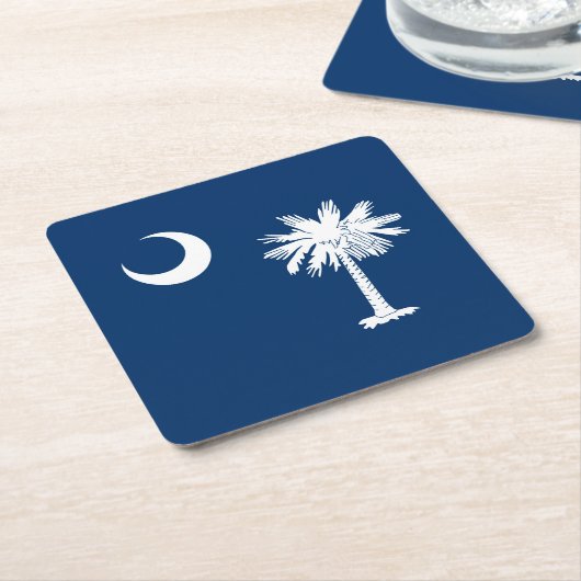 South Carolina State Flag Decor Kartonnen Onderzetters (Schuin)