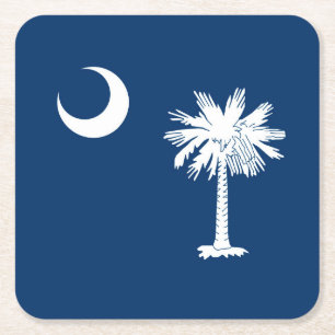 South Carolina State Flag Decor Kartonnen Onderzetters