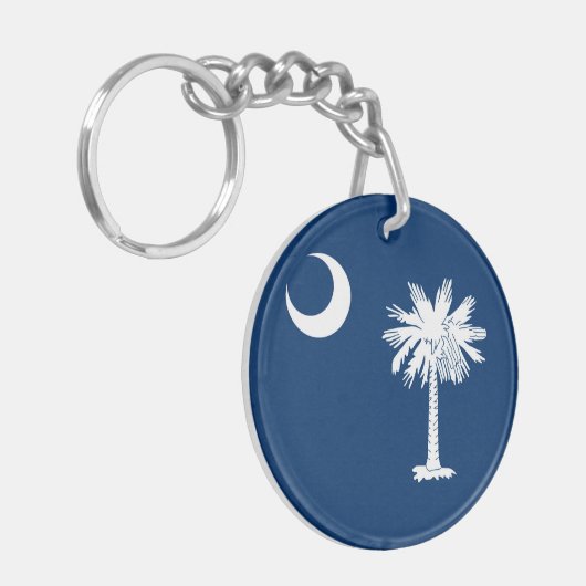 South Carolina State Flag Decor Sleutelhanger (Voorkant Links)