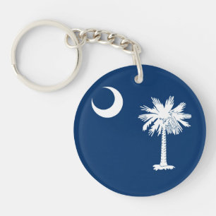 South Carolina State Flag Decor Sleutelhanger