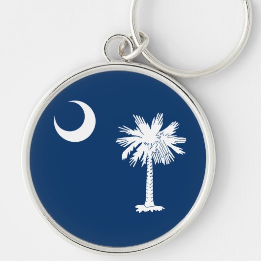 South Carolina State Flag Decor Sleutelhanger (Voorkant)