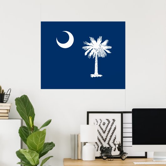 South Carolina State Flag Design Accent Poster (Thuiskantoor)