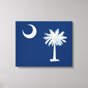 South Carolina State Flag Design Decor Canvas Afdruk