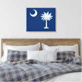 South Carolina State Flag Design Decor Canvas Afdruk (Insitu (Slaapkamer))