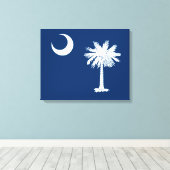 South Carolina State Flag Design Decor Canvas Afdruk (Insitu (Houten vloer))
