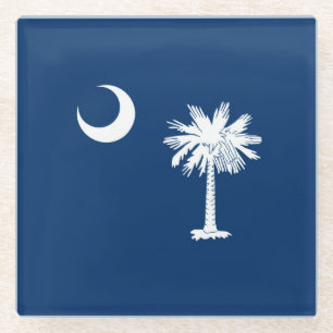 South Carolina State Flag Design Decor Glazen Onderzetter