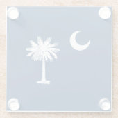 South Carolina State Flag Design Decor Glazen Onderzetter (Achterkant)