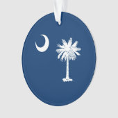 South Carolina State Flag Design Decor Ornament (voorkant)