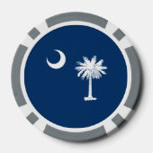 South Carolina State Flag Design Decor Pokerchips (Achterkant)