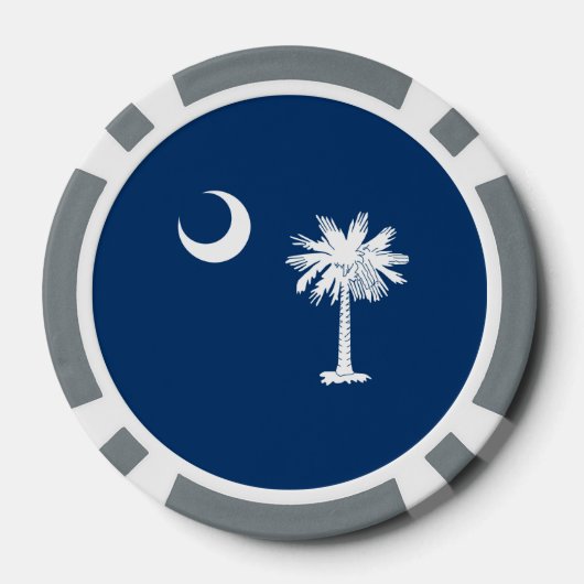 South Carolina State Flag Design Decor Pokerchips (Achterkant)