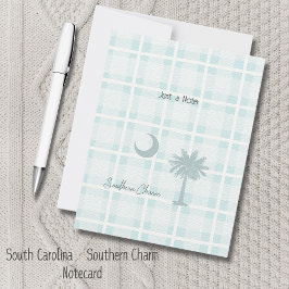 South Carolina State Flag Plaid Note Kaart Notitiekaartje