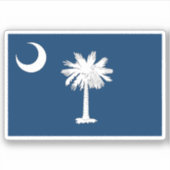 South Carolina State Flag Sticker (Voorkant)