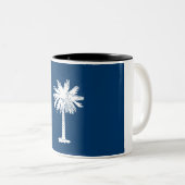 South Carolina State Flag Two-Tone Coffee Mok (Voorkant rechts)