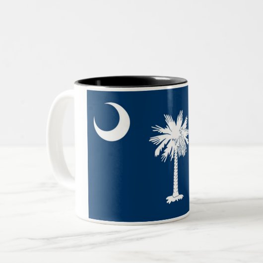 South Carolina State Flag Two-Tone Coffee Mok (Voorkant links)
