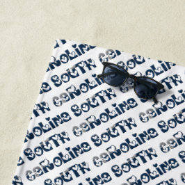 South Carolina State Flag Typography Pattern Veren Strandlaken