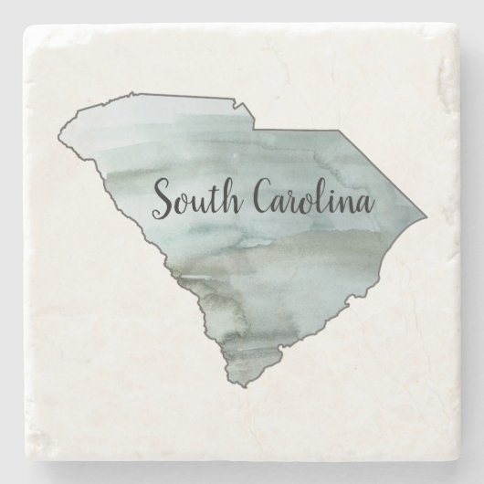 South Carolina State Illustration Stenen Onderzetter (Voorkant)