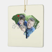 South Carolina State Photo insert and town name Keramisch Ornament (Links)