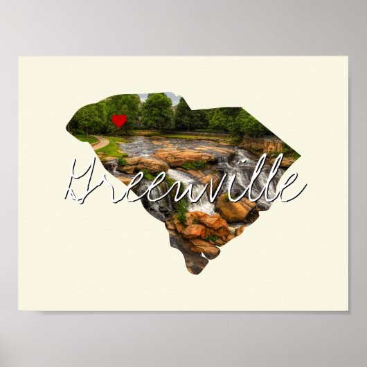 South Carolina State Photo insert and town name Poster (Voorkant)