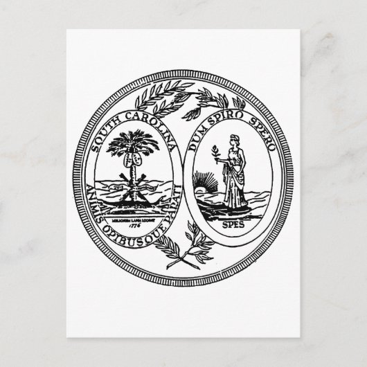 South Carolina State Seal Briefkaart (Voorkant)