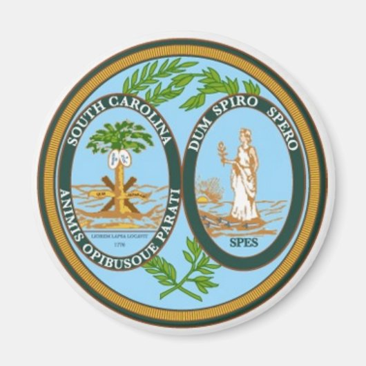 South Carolina State Seal Magnet (Voorkant)