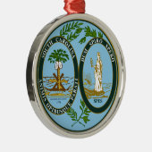 South Carolina State Seal Metalen Ornament (Rechts)