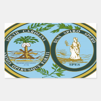 South Carolina State Seal Rechthoekige Sticker