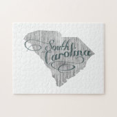 South Carolina State Typografie Legpuzzel (Horizontaal)
