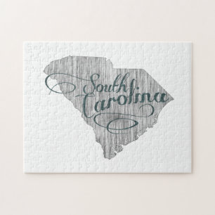 South Carolina State Typografie Legpuzzel