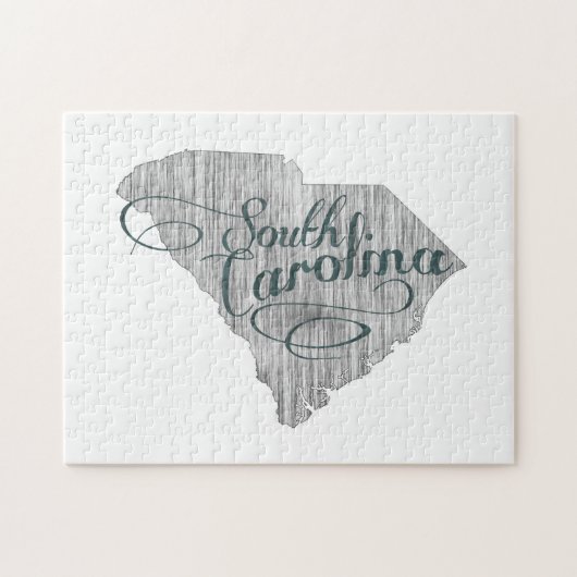 South Carolina State Typografie Legpuzzel (Horizontaal)