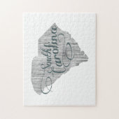 South Carolina State Typografie Legpuzzel (Verticaal)