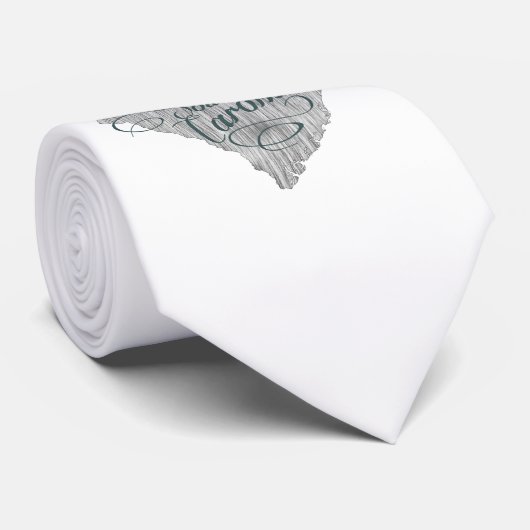 South Carolina State Typografie Stropdas (Opgerold)